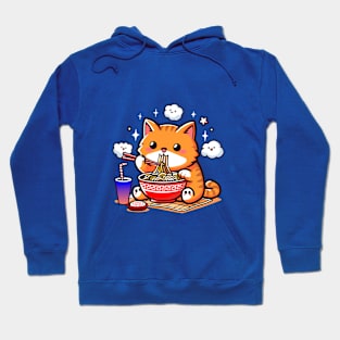 Cute Cat Eating Ramen Hoodie